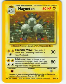 Magneton - Holo - 9/102 Base Set - Pokemon TCG - 1999 - Image 1