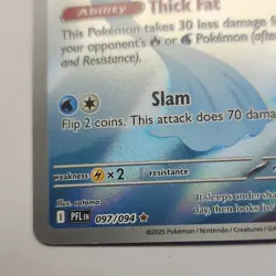 Pokemon Dewgong 097/094 Me02: Phantasmal Flames Illustration Rare Holo 130 HP - Image 3