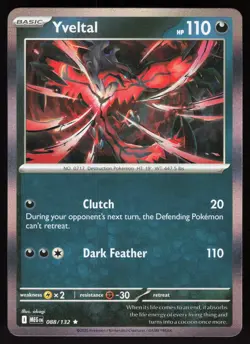 Yveltal 088/132 Rare Mega Evolution Pokemon Holo Near Mint - Image 1