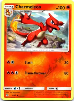 Charmeleon 8/68 Uncommon Hidden Fates Pokemon Reverse Holo Near Mint - Image 1