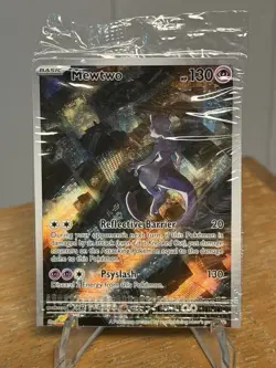 Mewtwo Black Star Promo 052 Pokemon 151 UPC CRIMP ERROR MISCUT - Image 1