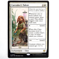 Caretaker's Talent Bloomburrow M/NM White Rare Enchantment Class BLB TCG MTG CCG - Image 1