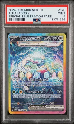 2024 POKEMON SCR EN-STELLAR CROWN SPECIAL ILLUSTRATION RARE TERAPAGOS EX PSA 9 - Image 1