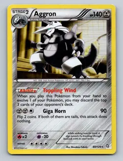 Pokemon TCG Aggron Holo Holo Rare Dragons Exalted 80/124 - Image 1