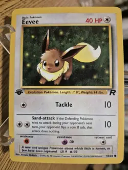 POKEMON EEVEE 55/82 1ST EDITION TEAM ROCKET LP - Image 3