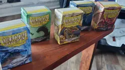 Lot 5 new 100 ct pk Dragon Shield Matte Deck Sleeves Protectors Set of 5 x 100 - Image 1