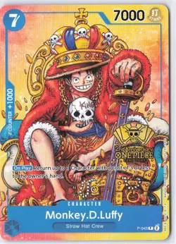 Monkey.D.Luffy (2nd Anniversary Stamped Promo) P-043 - English NM - One Piece - Image 1