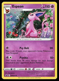 Espeon SWSH174 Holo Sword & Shield Promo Pokemon Card - Image 1