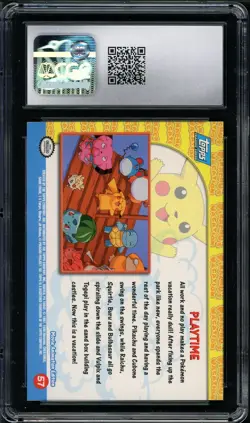 CGC 8.5 Topps Pikachu's Vacation Playtime #57 RAINBOW FOIL HOLO Pokemon Card psa - Image 3