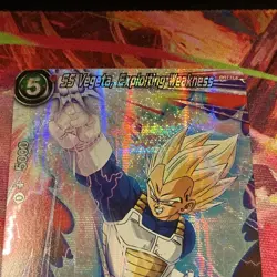SS Vegeta Exploiting Weakness Alternate Art Foil Dragon Ball Super Card Game NM - Image 3