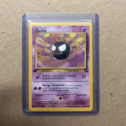 Gastly 1st Edition 33/62 LP Fossil Uncommon Pokemon TCG NM Card - Image 1