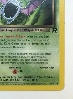 Dark Golbat - 24/82 - WOTC Team Rocket Rare Pokemon Card - NM - Image 5