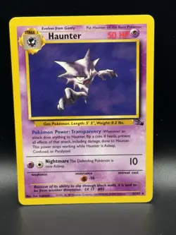 Haunter - 21/62 - Pokemon Fossil Unlimited Rare Card WOTC Vintage LP Pokemon - Image 1