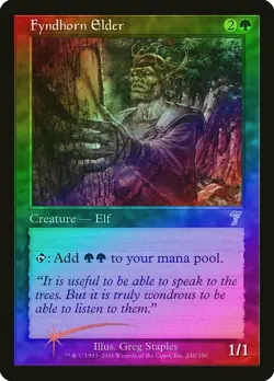Fyndhorn Elder FOIL 7th Edition PLD Green Uncommon MAGIC MTG CARD ABUGames - Image 1