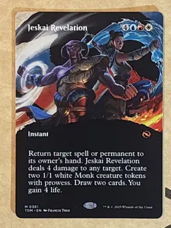 Mtg Tarkir Dragonstorm Jeskai Revelation Borderless NM - Image 1