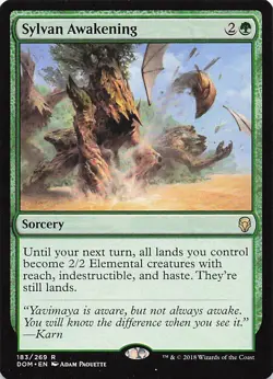 Sylvan Awakening R Dominaria 183 NM - Image 1