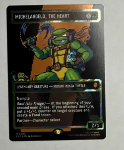 Michelangelo, the Heart (0092) (Borderless) (Surge Foil) Commander: Teenage... - Image 1
