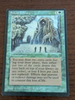 Magic: The Gathering Sylvan Library Enchantment Legends Green 1994 English MTG - Image 1