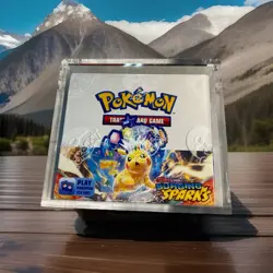 Pokemon TCG: S&V Surging Sparks Booster Box Factory Sealed New + Acrylic Case - Image 1