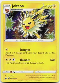Jolteon SWSH094 Holo Promo Sword & Shield Promo Pokemon Near Mint - Image 1