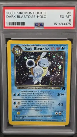 2000 POKEMON ROCKET #3 DARK BLASTOISE-HOLO PSA 6 - Image 1