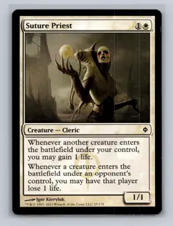 MTG Suture Priest New Phyrexia LP Magic The Gathering - LP - Image 1