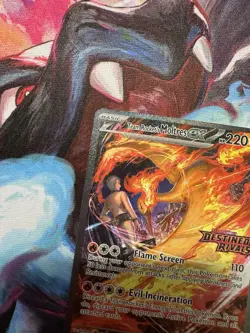 Pokemon Team Rocket's Moltres ex SIR Destined Rivals Stamped UPC Promo 229/182 - Image 3