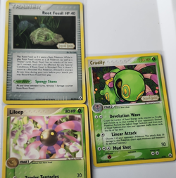 Pokemon TCG Card Lot - Root Fossil 80/92, Lileep 56/92, Cradily 3/92 (2006) - Image 1