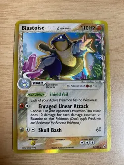 Pokemon TCG Blastoise EX Crystal Guardians Holo Card 2/100 Delta Species - Image 1