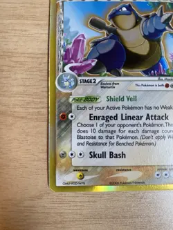 Pokemon TCG Blastoise EX Crystal Guardians Holo Card 2/100 Delta Species - Image 5