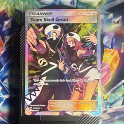 Pokemon TCG Team Skull Grunt 149/149 SM Base Set Full Art Holo Ultra Rare EN - Image 1