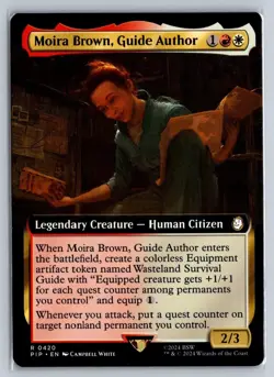 MTG Fallout Extended Art #420 Moira Brown, Guide Author Rare Legendary - Image 1