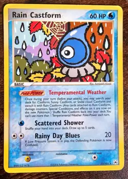 Pokemon TCG Rain Castform 23/101 Hidden Legends Regular Rare LP - Image 1