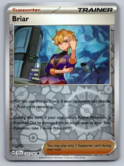 Briar 132/142 Uncommon Stellar Crown Pokemon Reverse Holo Near Mint - Image 1