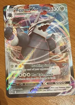 Pokemon Aggron VMAX 97/172 Brillant Stars Ultra Rare Holo Foil 2022 TCG NM - Image 1