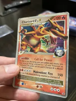 Pokemon Diamond & Pearl Charizard G Lv.X DP45 Promo Holo, DMG - Image 3