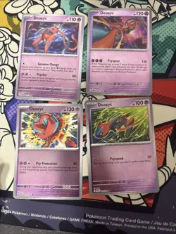 Complete Set of Reverse Holo Deoxys Formes - Pokemon TCG: Chaos Rising - NM - Image 1