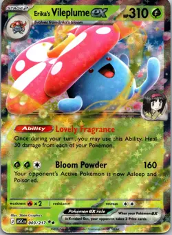 Erika's Vileplume ex 003/217 ME: Ascended Heroes Pokemon TCG Double Rare NM - Image 1