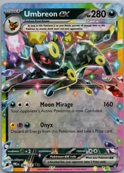 Umbreon ex 060/131 Prismatic Evolutions Pokemon TCG Holo Double Rare NM - Image 1