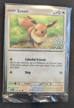 Pokemon TCG Eevee 133/165 Snowflake Stamp Promo 2025 Holiday Calendar Sealed - Image 1