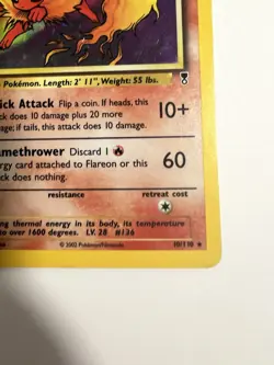 Pokemon - Flareon 3/64 Jungle (2002) - Holo Rare - LP - Image 3