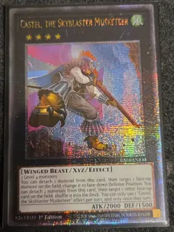 Yugioh Castel, The Skyblaster Musketeer Quarter Century Secret Rare RA04-EN230 - Image 1