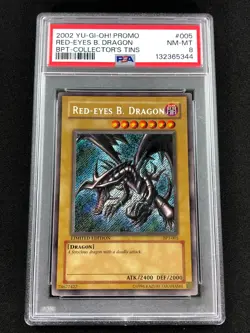 Yugioh 2002 Red Eyes B. Dragon BPT-005 PSA 8 Secret Rare - Image 1
