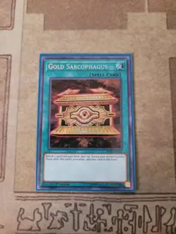 YUGIOH GOLD SARCOPHAGUS HISU-EN051 SECRET 1ST ED NM - Image 1