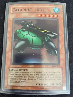 Yu-Gi-Oh! TCG Catapult Turtle MRD-075 Unlimited Super Rare NM OG Print - Image 1