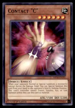 Yu Gi Oh! Contact C MP18 EN195 MP18 1st Edition Regular - Image 1