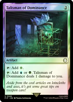 MTG FOIL Talisman of Dominance - Fallout Commander #246 - Image 1