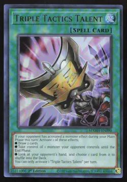 Yu-Gi-Oh TCG #MAMA-EN090 Triple Tactics Talent 1st Edition Ultra Rare NM - Image 1