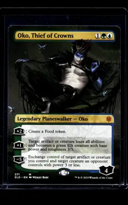 MTG Magic the Gathering Throne of Eldraine Borderless 271 Oko Thief of Crowns LP - Image 1