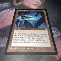 📜 MTG Cursed Scroll - Tempest 1997 - NM - Rare Artifact! - Image 2